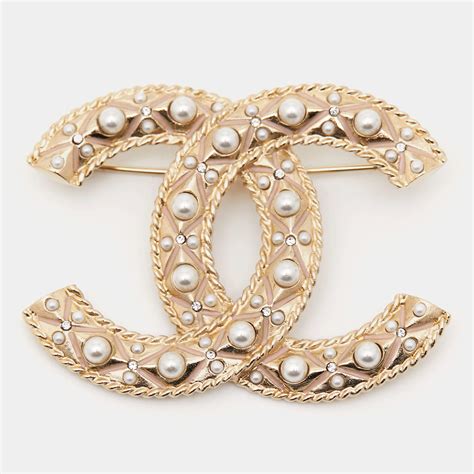 faux chanel brooch uk|Chanel pearl brooch price.